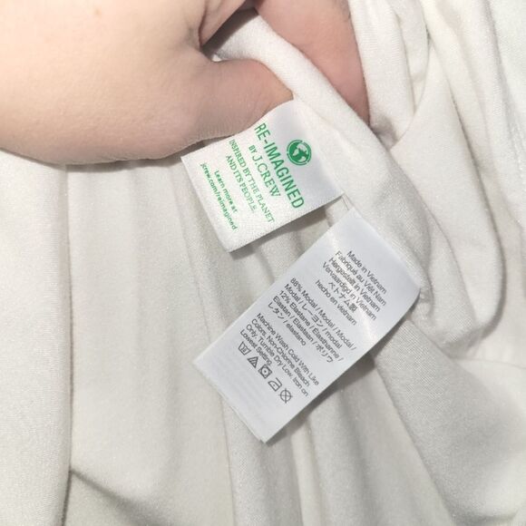 New J Crew White One Shoulder Tank XL - Picture 6 of 13